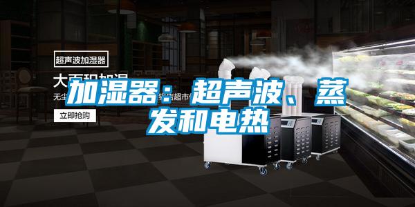 加濕器：超聲波、蒸發(fā)和電熱